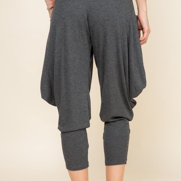 Kooniez Pants - Charcoal Waffle Knit - Picture 3 of 3